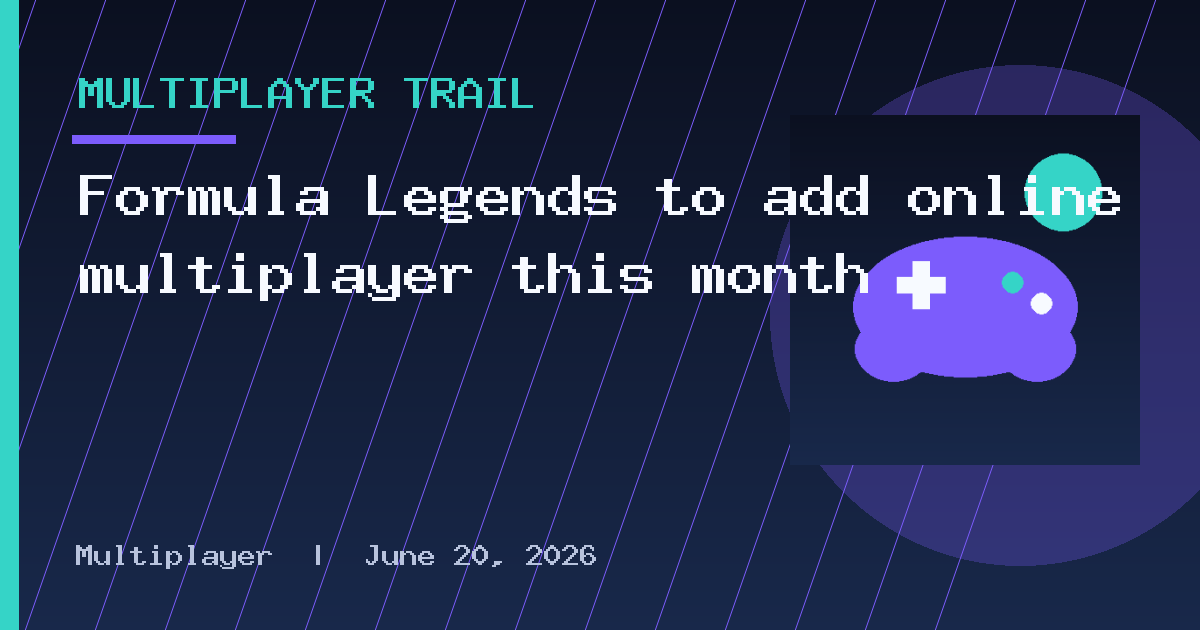 Formula Legends to add online multiplayer this month