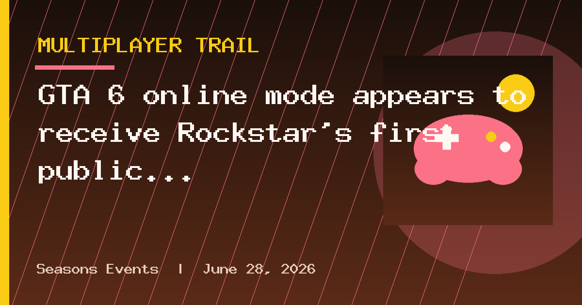 GTA 6 online mode appears to receive Rockstar's first public acknowledgment, via